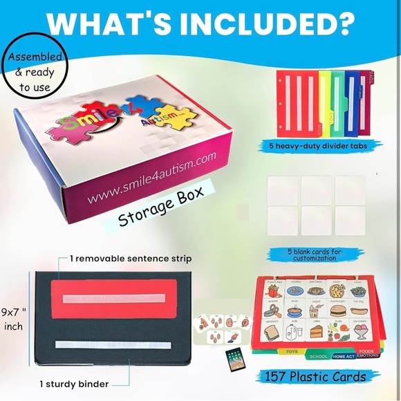 NWOT Autism Communication Board - Multicolor- PECS for Non Verbal/Autistic Child - Picture 3 of 10